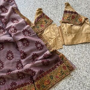 Sari with matching blouse